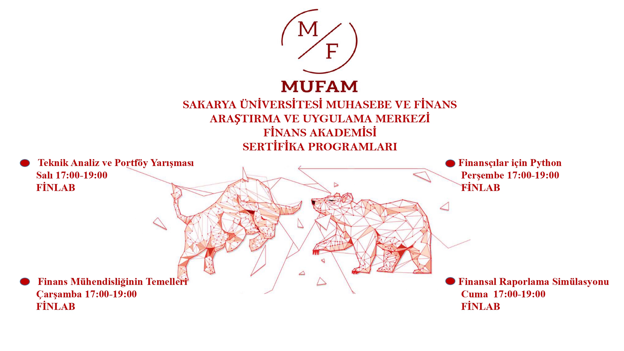 SAÜ MUHASEBE VE FİNANS ARAŞTIRMA VE UYGULAMA MERKEZİFİNANS AKADEMİSİ SERTİFİKA PROGRAMLARI