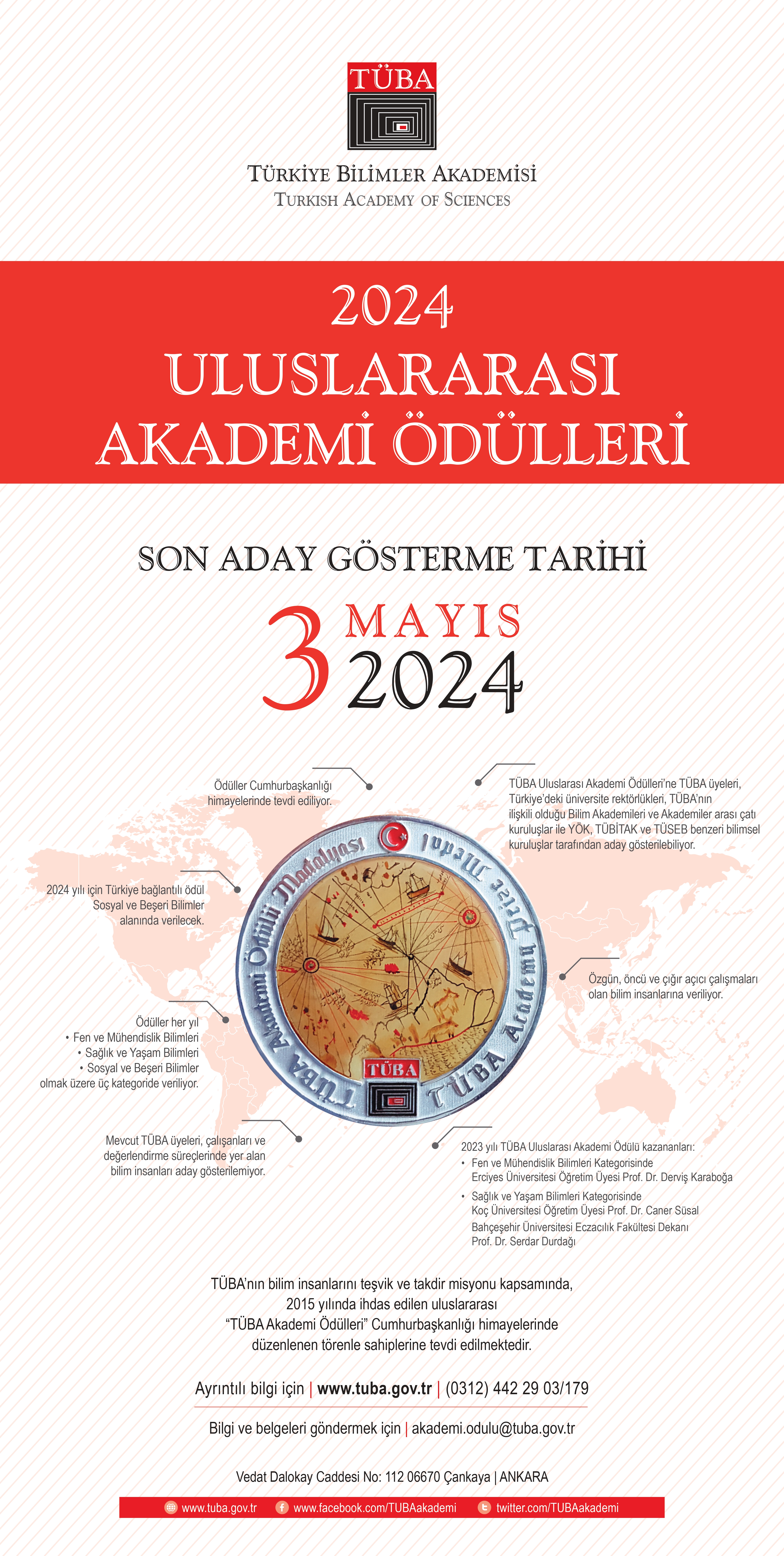 TÜRKİYE BİLİMLER AKADEMİSİ (TÜBA) ULUSLARARASI AKADEMİ ÖDÜLLERİ ESASLAR